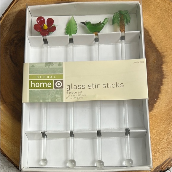 Global Home Art Glass Stir Sticks Set of 4 
From 2006 Target Collection - Picture 1 of 5